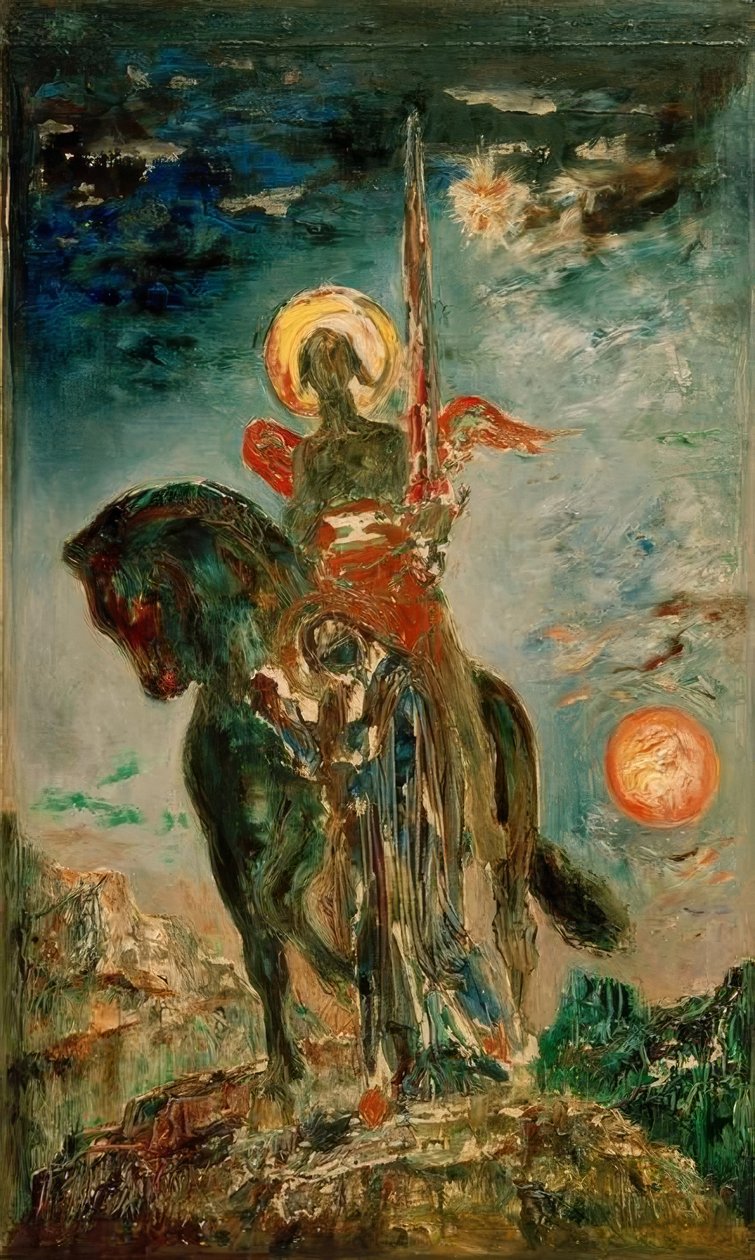 公园与死亡天使 作者 古斯塔夫·莫罗（Gustave Moreau）