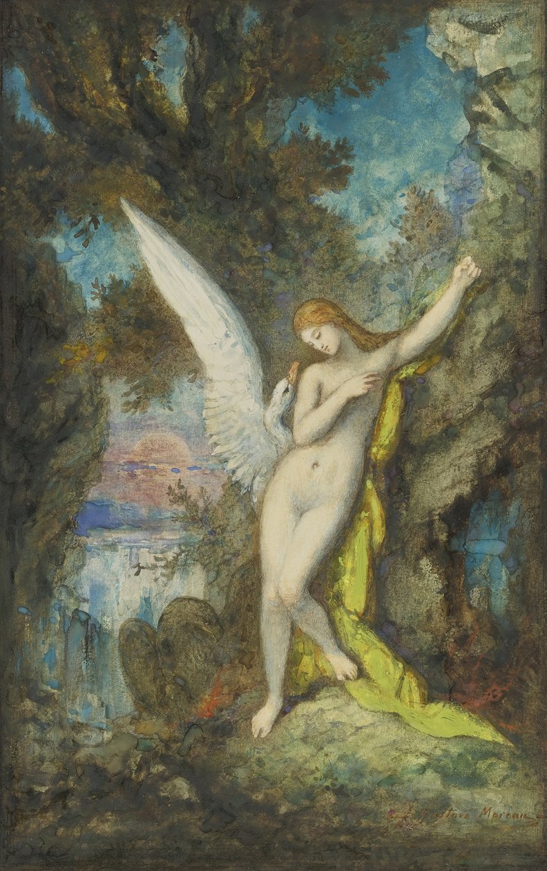 莱达和天鹅 作者 古斯塔夫·莫罗（Gustave Moreau）