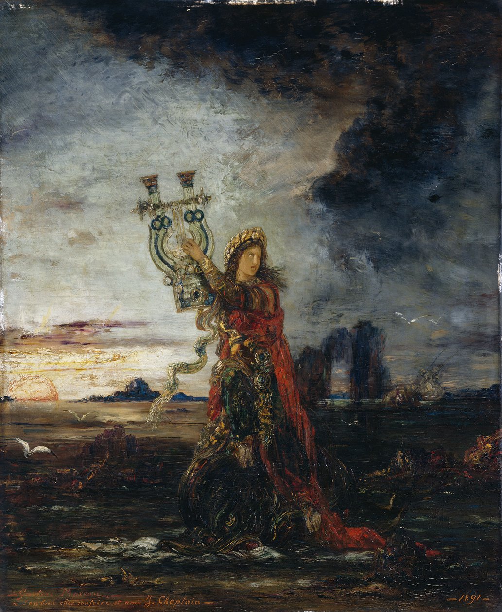 莫罗 - 阿里翁，1891 年 作者 古斯塔夫·莫罗（Gustave Moreau）