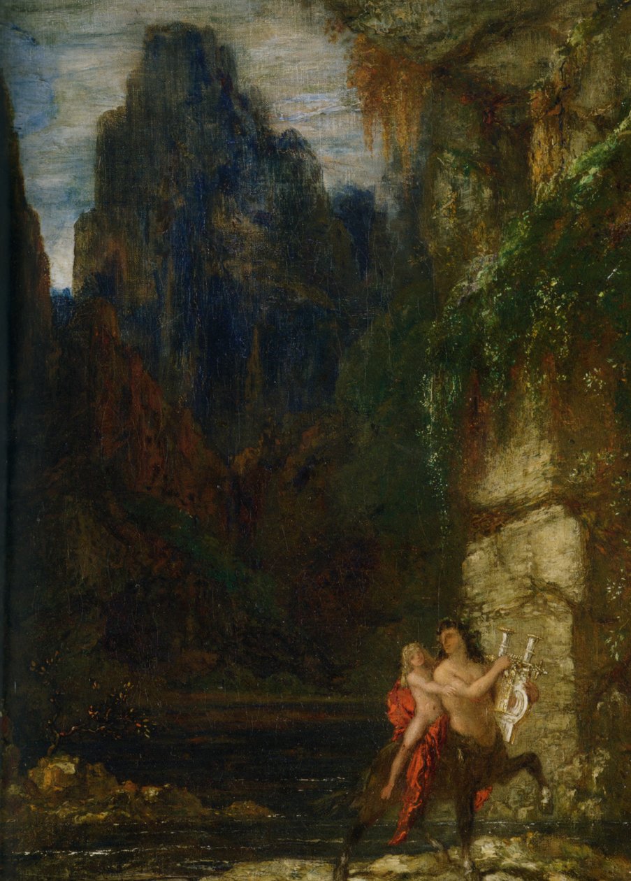 莫罗 - 阿基里斯的教育 作者 古斯塔夫·莫罗（Gustave Moreau）
