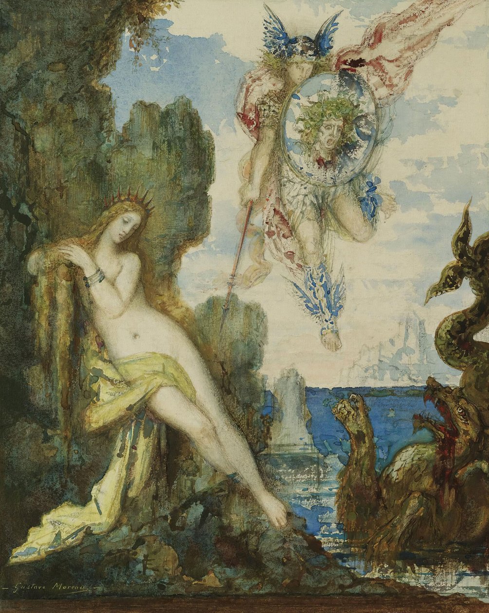 英仙座和仙女座，1882年。 作者 古斯塔夫·莫罗（Gustave Moreau）