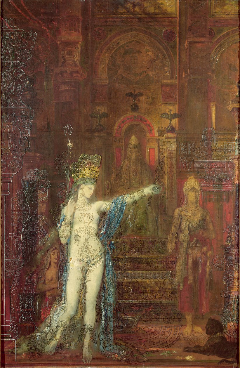 莎乐美在希律王之前跳舞，c.1874 作者 古斯塔夫·莫罗（Gustave Moreau）