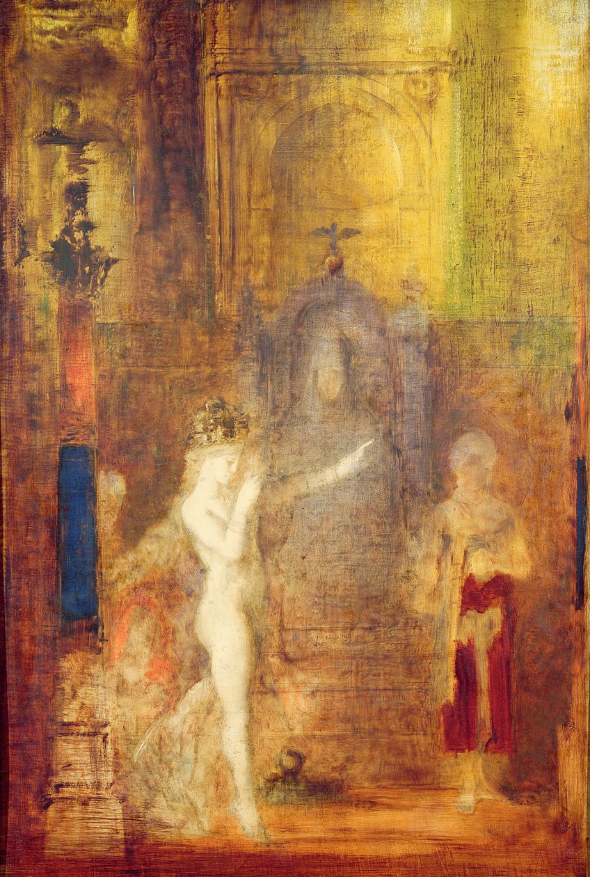 莎乐美在希律王之前跳舞，c.1876 作者 古斯塔夫·莫罗（Gustave Moreau）
