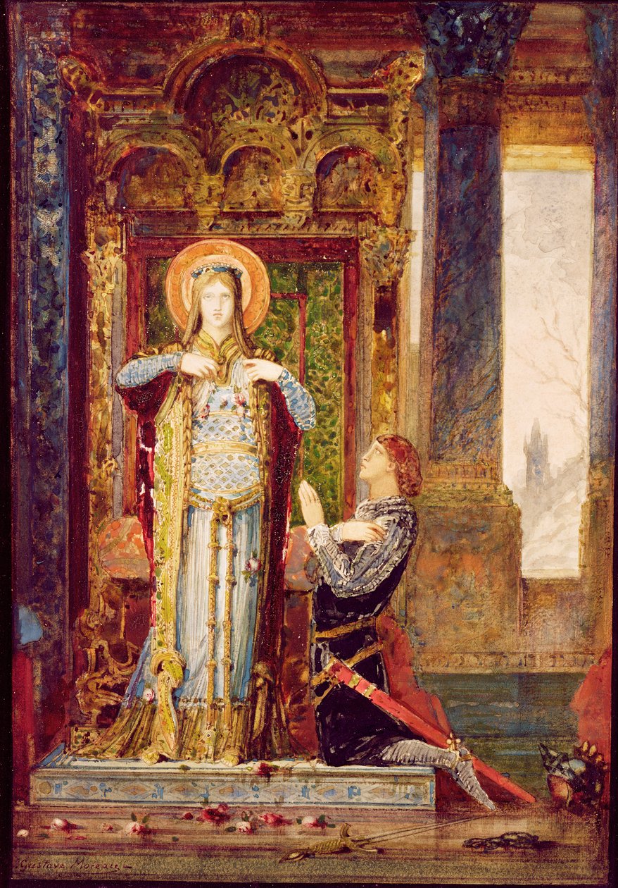 匈牙利的圣伊丽莎白，或玫瑰的奇迹，1879年 作者 古斯塔夫·莫罗（Gustave Moreau）