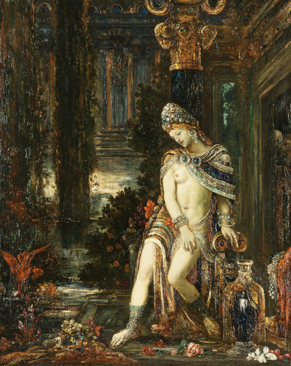 苏珊娜和长老，约1895年 作者 古斯塔夫·莫罗（Gustave Moreau）