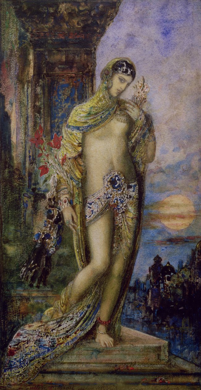 The Song of Songs: the Shulammite maiden (watercolor) (for detail see 83721) 作者 古斯塔夫·莫罗（Gustave Moreau）