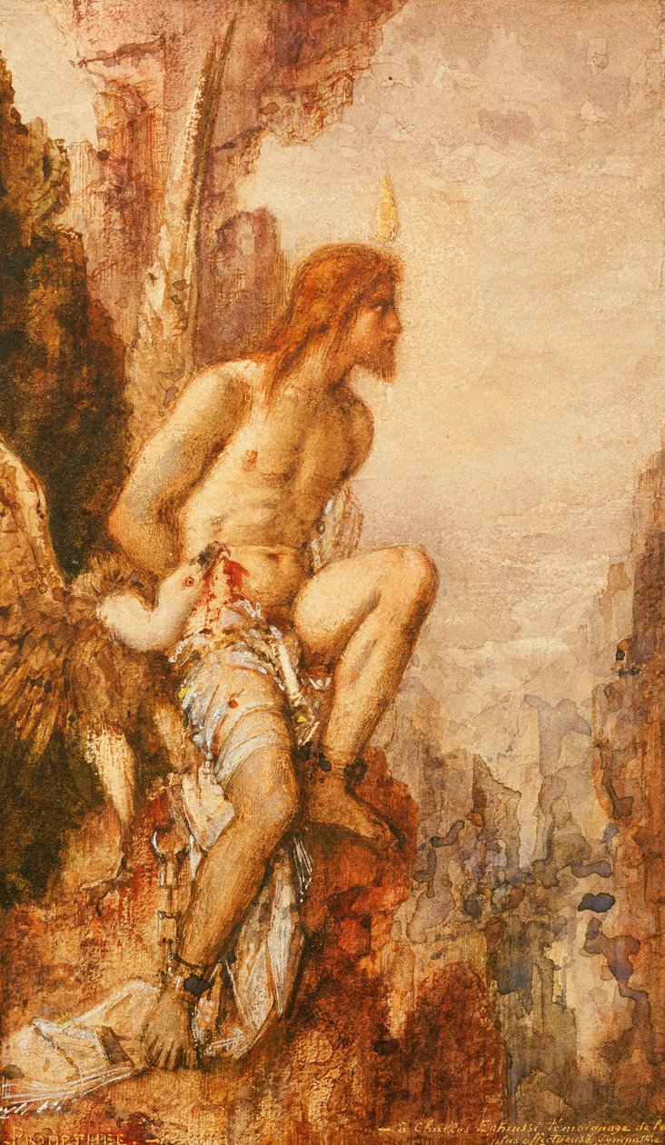 普罗米修斯的折磨 作者 古斯塔夫·莫罗（Gustave Moreau）