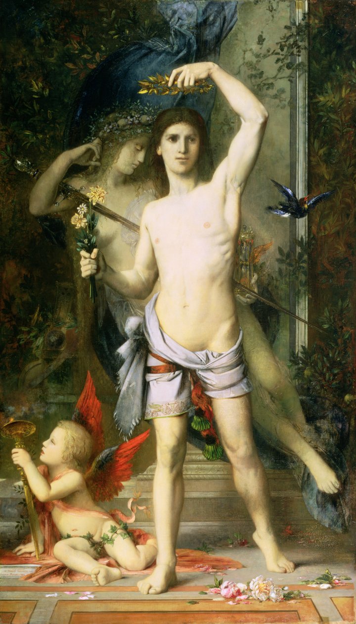 年轻人和死亡，1856-65 作者 古斯塔夫·莫罗（Gustave Moreau）