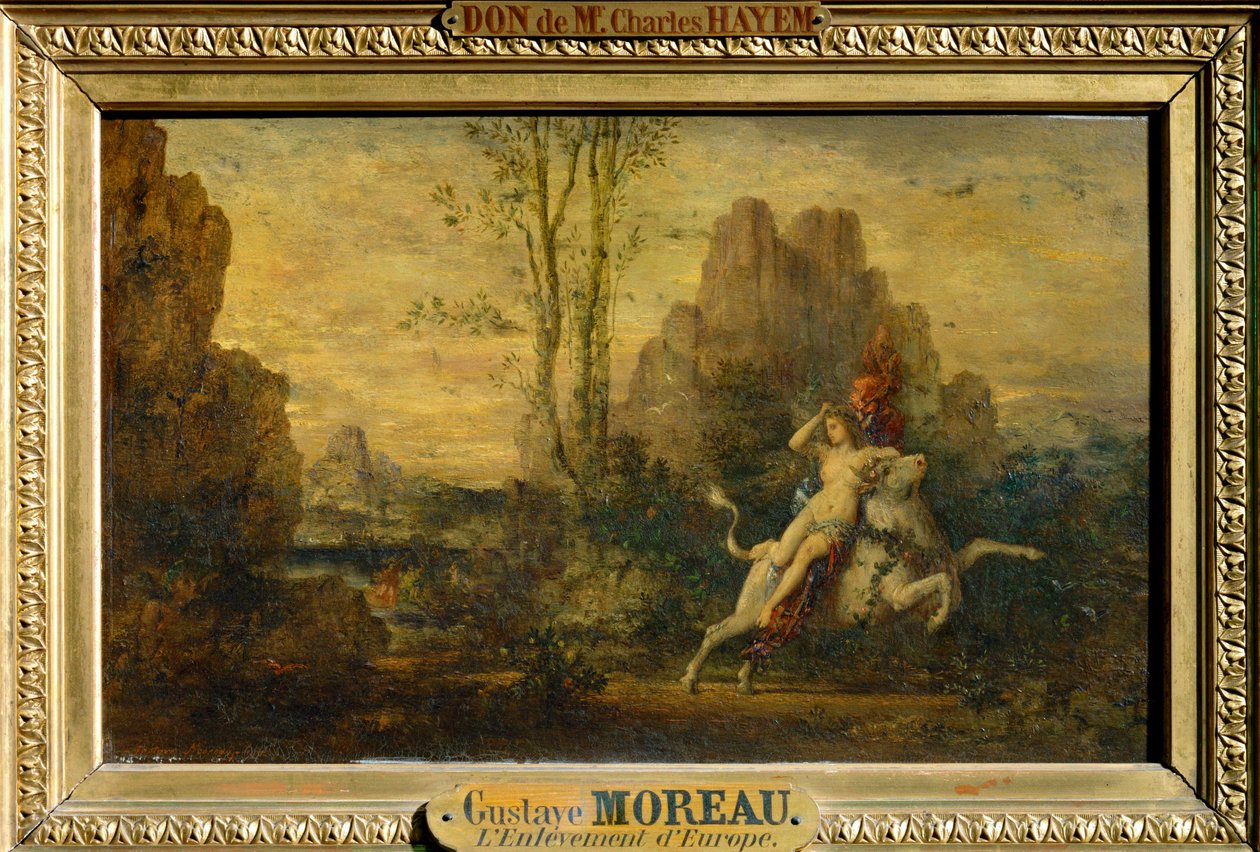 强暴欧罗巴（木板绘画） 作者 古斯塔夫·莫罗（Gustave Moreau）