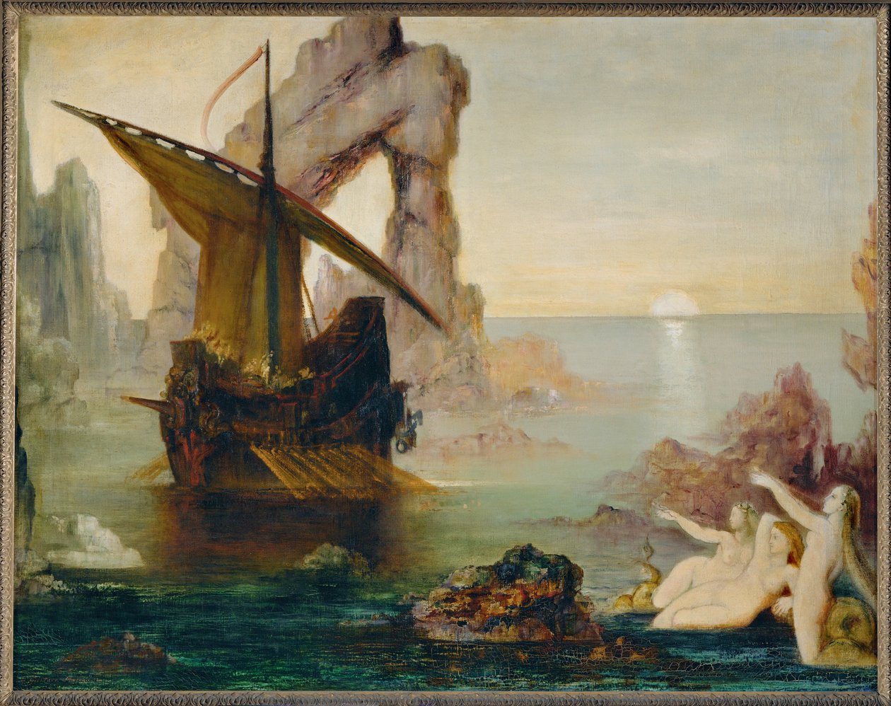 尤利西斯与塞壬 (布面油画) 作者 古斯塔夫·莫罗（Gustave Moreau）