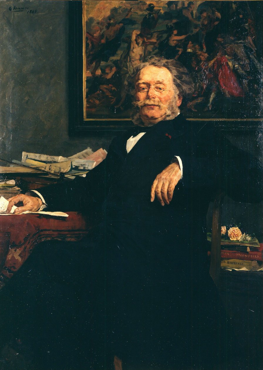 作曲家卡雷尔-查尔斯-米利1823-1889年的肖像，1885年。 作者 古斯塔夫·瓦奈斯