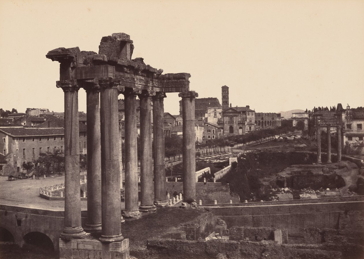 罗马，广场景观，1858-1859 年（照片 作者 古斯塔夫·德·波科斯（Gustave de Beaucorps）