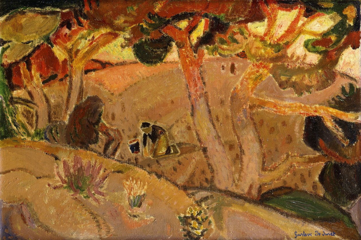 阳光明媚的风景； Paysage Ensoleille-阳光明媚的风景 作者 古斯塔夫·德·斯梅特