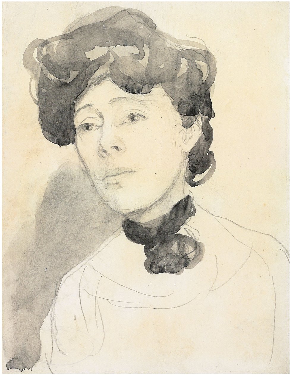 一位女士的画像，c。 1909-1910 作者 格温·约翰