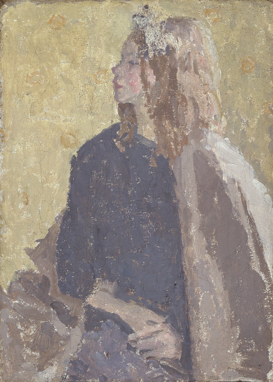 侧面的女孩"，1900-1939 作者 格温多琳·玛丽·约翰