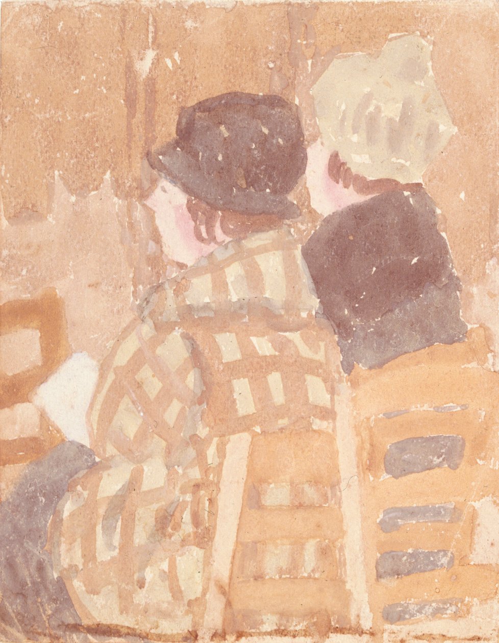 教堂里坐着的两个女人》，1896-1939年 作者 格温多琳·玛丽·约翰