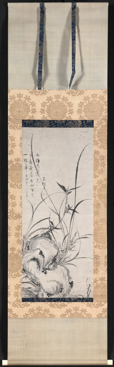 石头、竹子和兰花，1300年代末至1400年代初。 作者 玉园邦宝