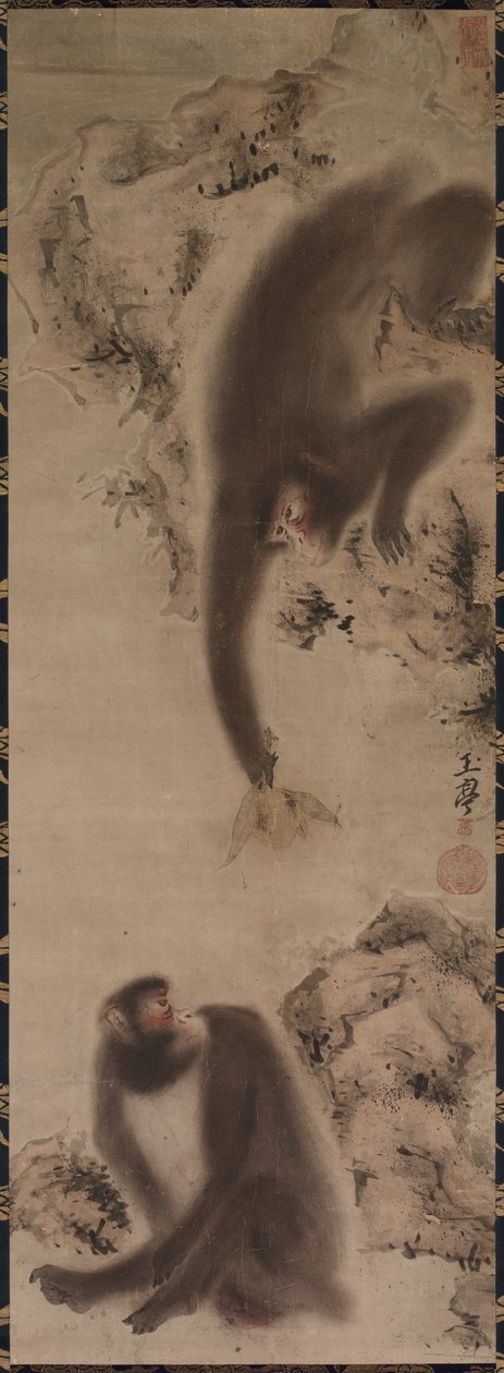 猴子，约1800年。 作者 玉亭胜