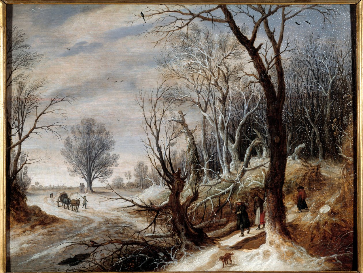 Gysbrecht Lytens (1586-1656) 17 世纪的雪山风景画。 坎佩尔美术博物馆 作者 Gysbrecht Lytens或Leytens