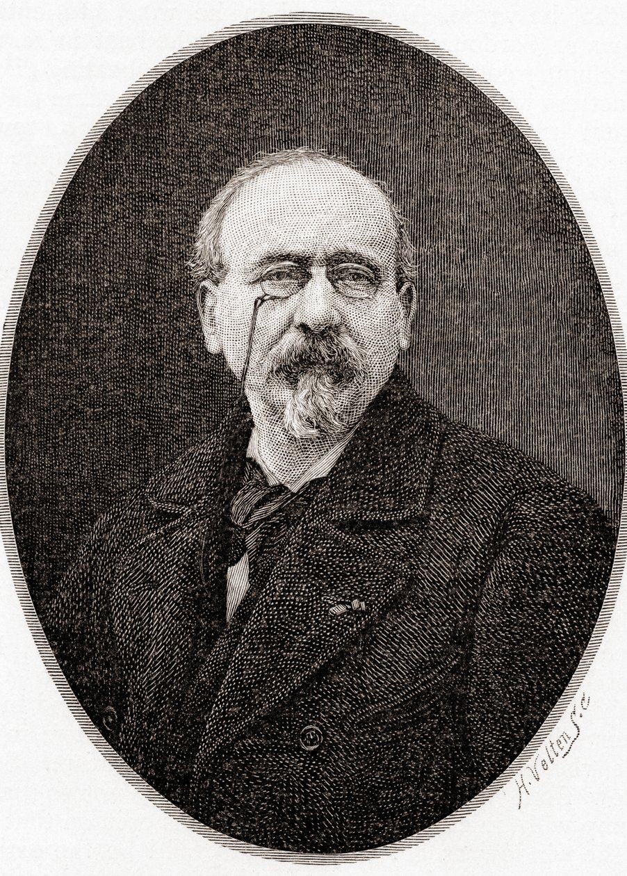 Charles Victor Cherbuliez，来自“世纪画报月刊”，1884年出版（木版画） 作者 H·韦尔滕