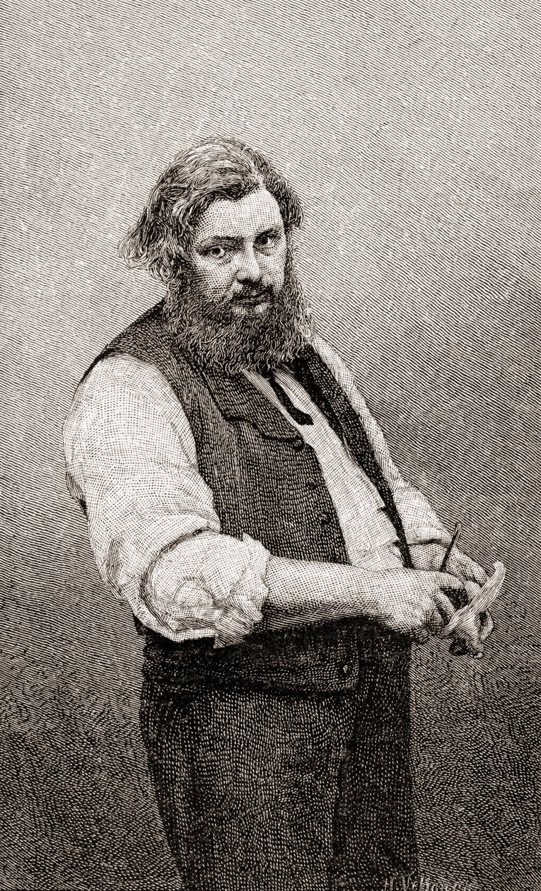 JeanDésiréGustaveCourbet，来自The Century Illustrated Monthly Magazine，于1884年出版（木版画） 作者 H·韦尔滕