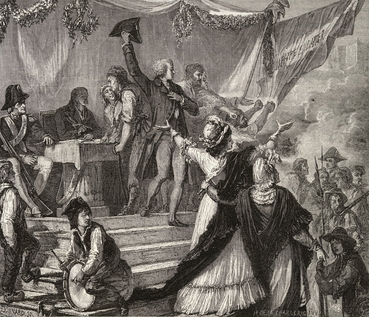 1791年志愿者加入国民警卫队 作者 夏勒（H. de la Charlerie）