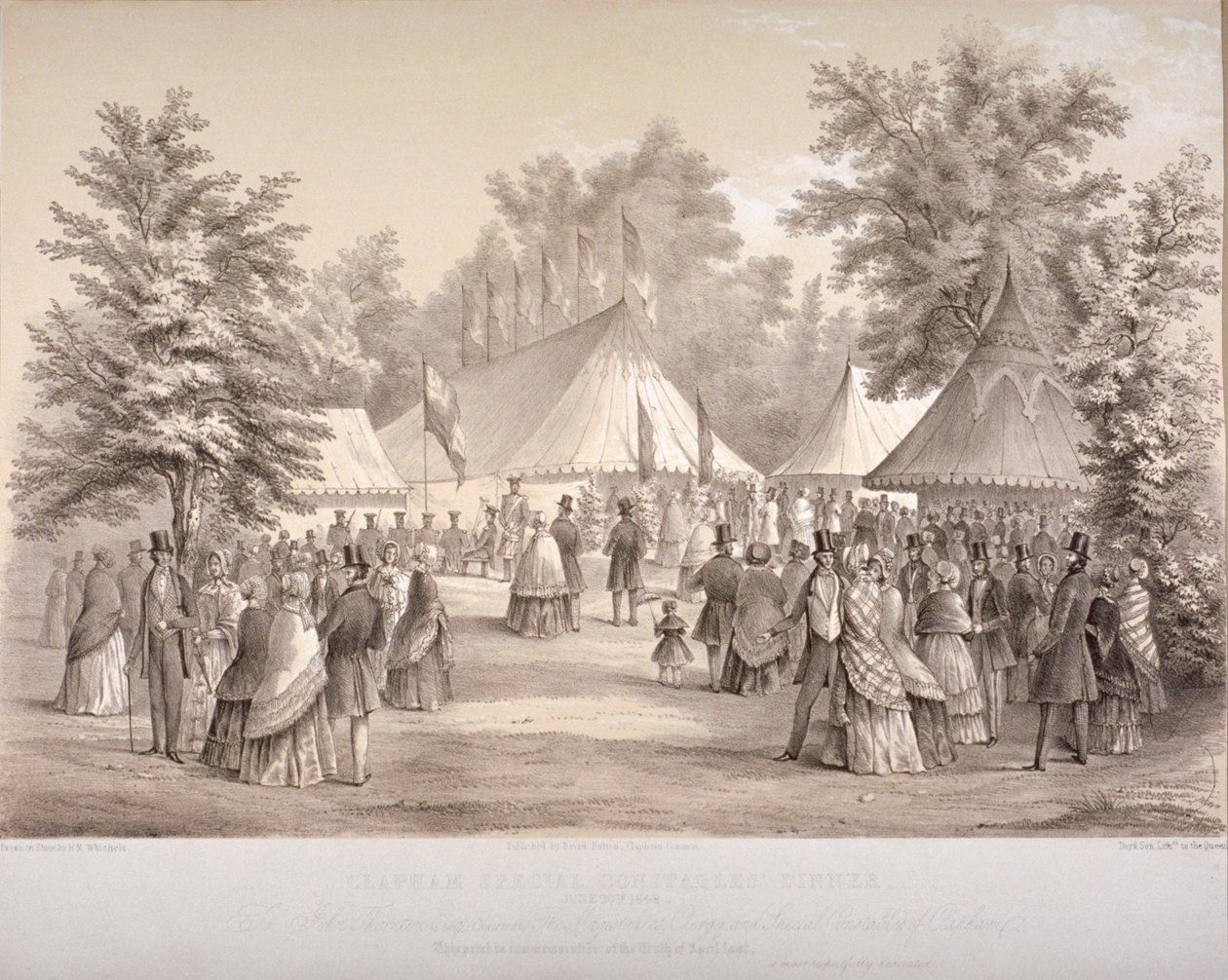 克拉帕姆特警队的晚宴，伦敦克拉帕姆，1848年 作者 HM 西西洛
