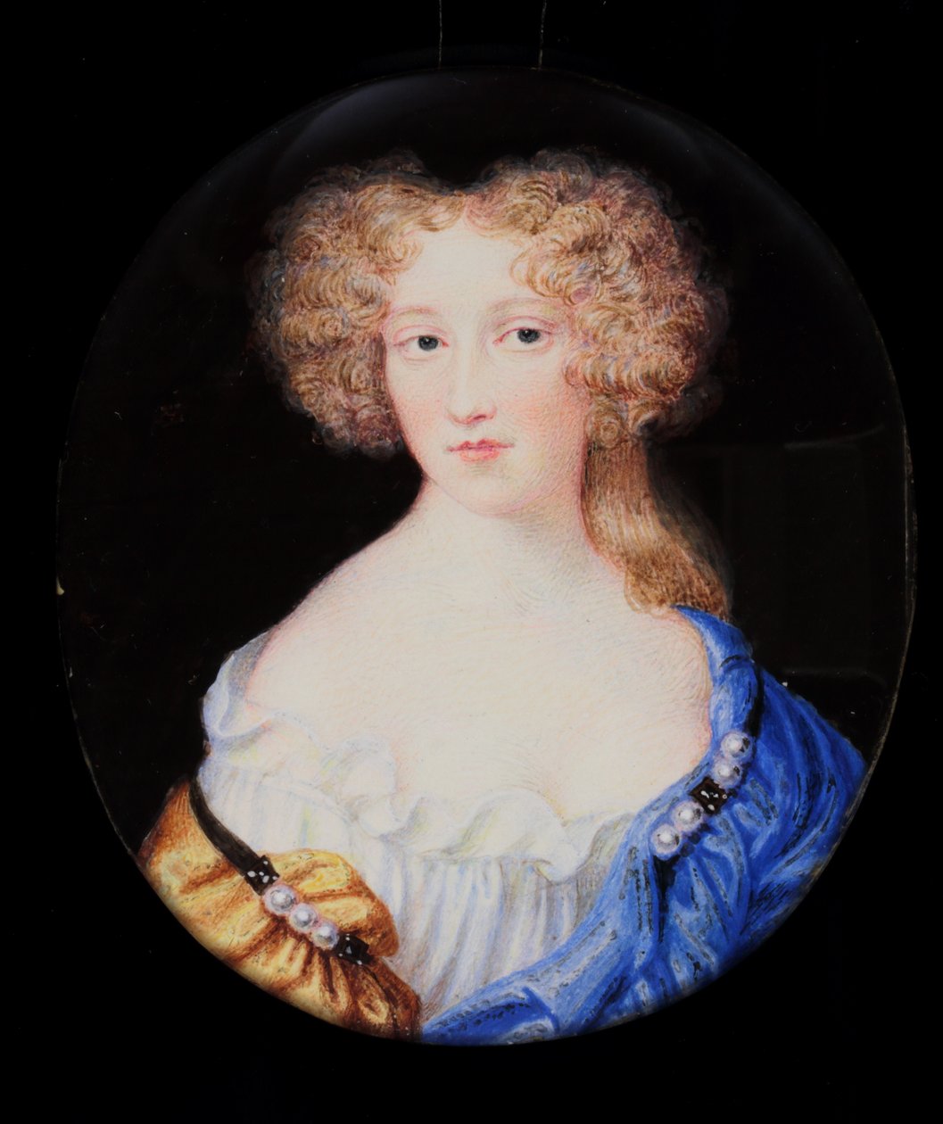Lady Margaret Cavendish, afterwards Duchess Of Newcastle (watercolor on ivory) 作者 伯恩