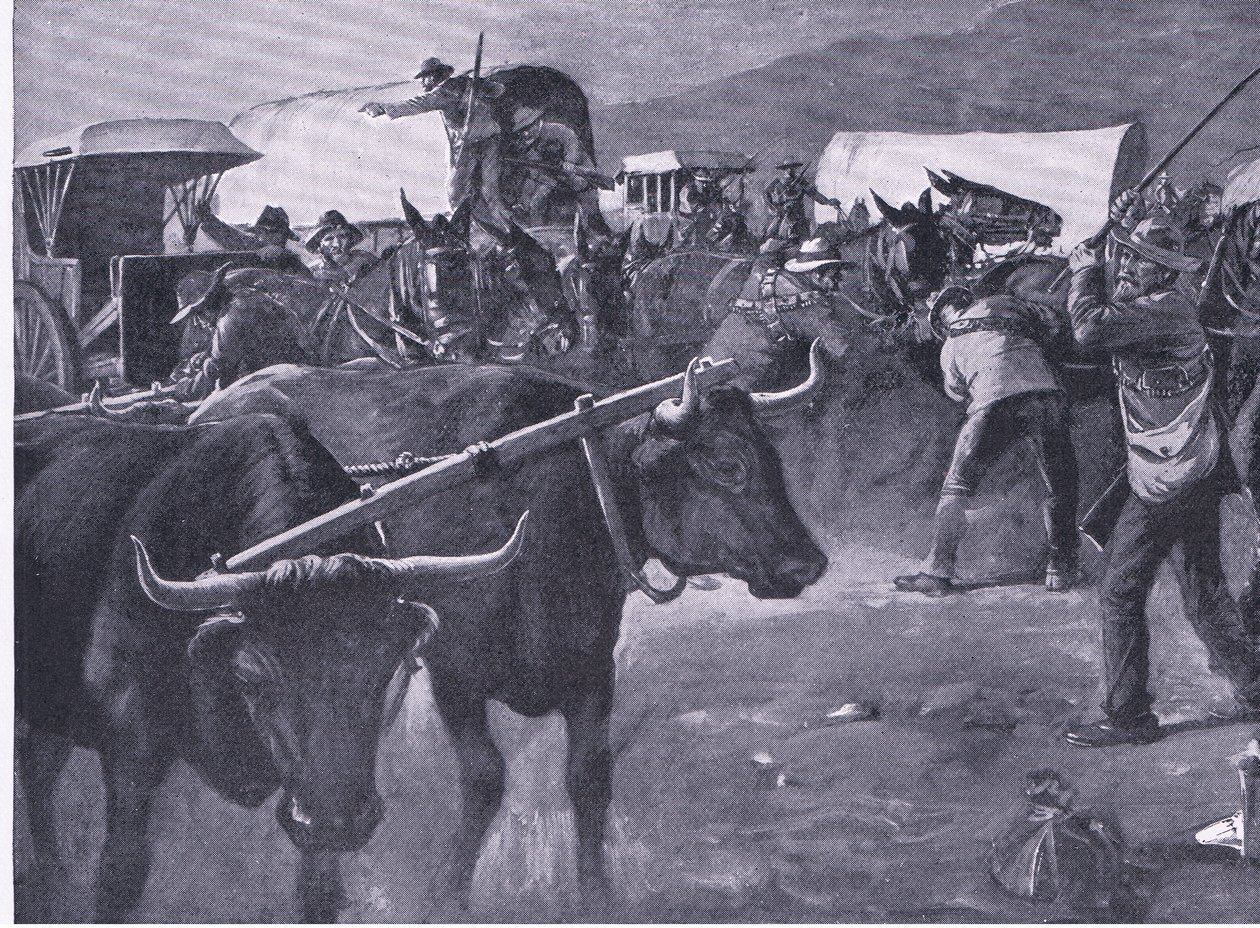 一个匆匆的inspan，插图来自比勒陀利亚之后：游击战争，1902年 作者 狄克逊