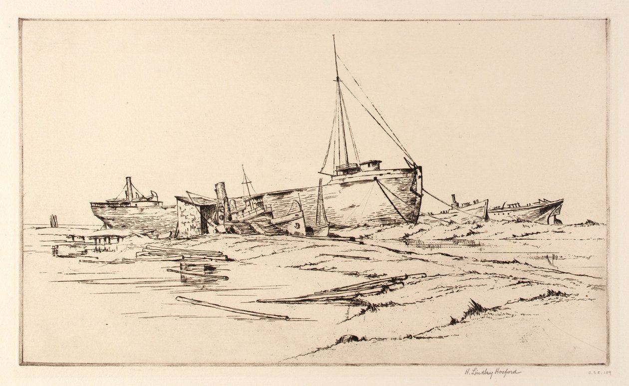 海洋墓地，亚瑟港 作者 琳德利·霍斯福德（H. Lindley Hosford）