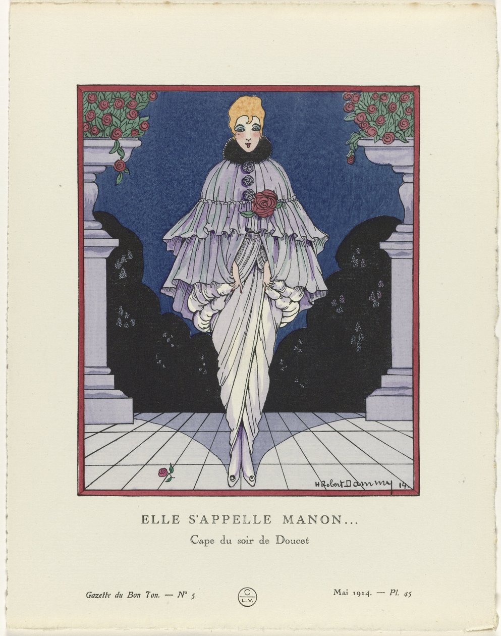 Gazette du Bon Ton》，1914 年 - 第 5 期，第 45 插页：Elle s