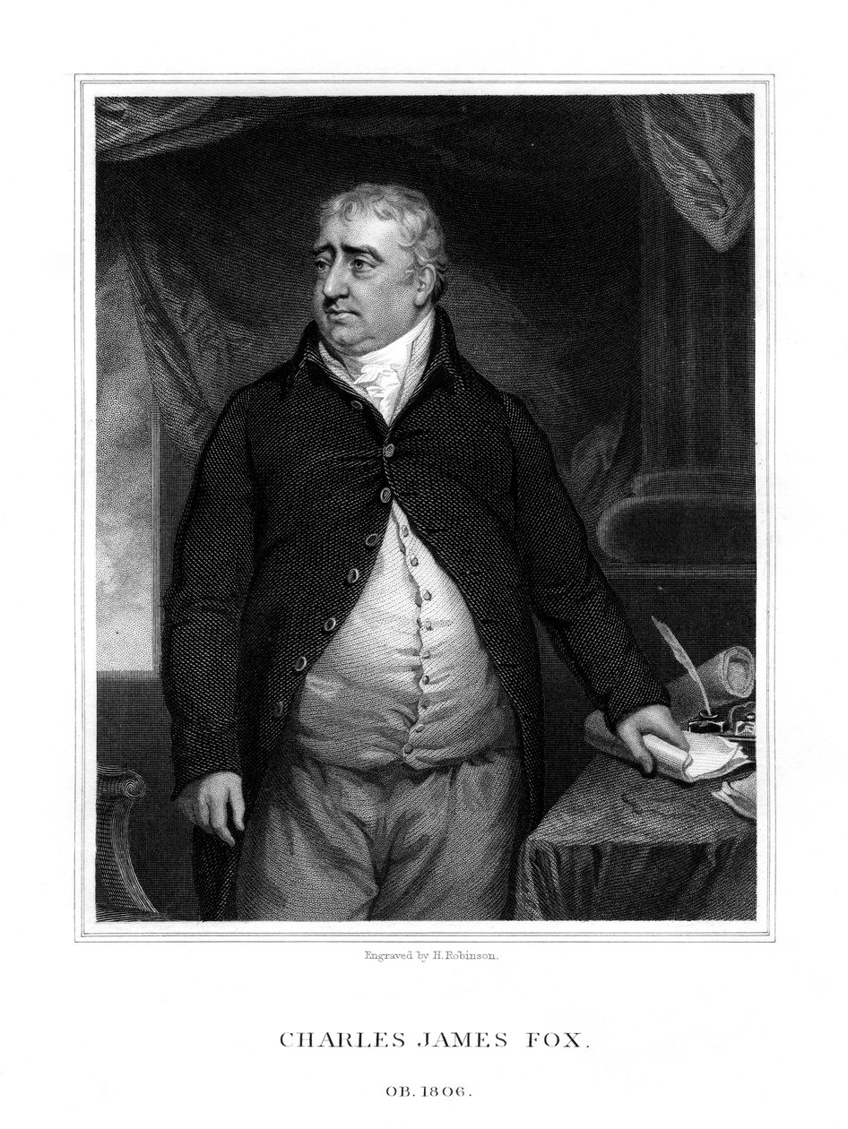 英国政客查尔斯·詹姆斯·福克斯（Charles James Fox），1833年。 作者 鲁宾逊