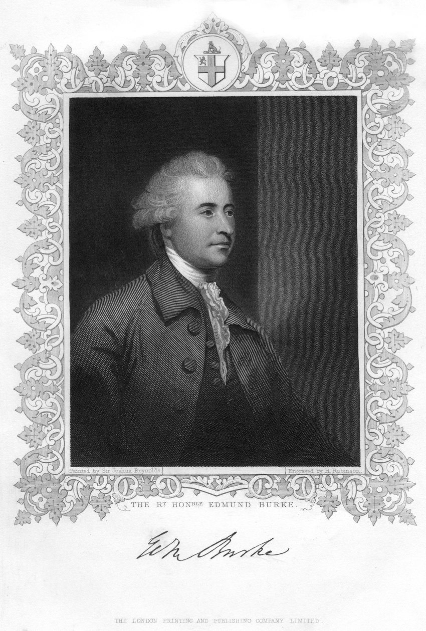 埃德蒙·伯克（Edmund Burke），爱尔兰政治家，作家，演说家，政治理论家和哲学家，十九世纪。 作者 鲁宾逊