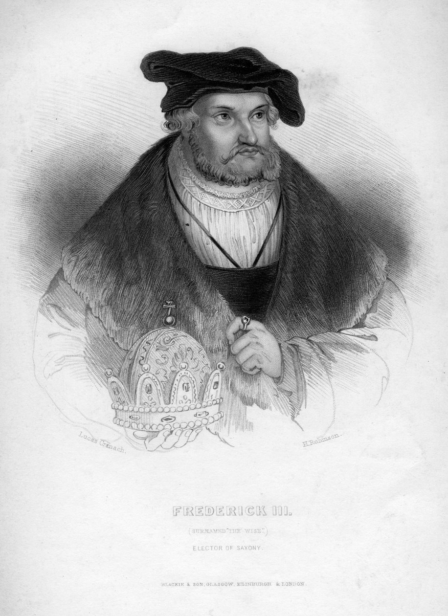 萨克森州选举人弗雷德里克三世（Frederick III），1463-1525年。 作者 鲁宾逊