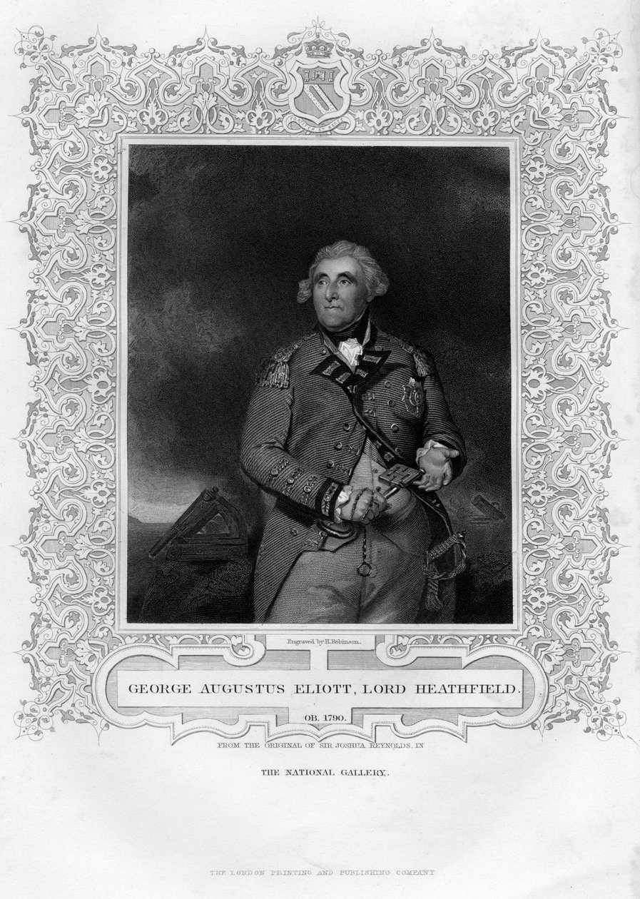 乔治·奥古斯都·埃利奥特（George Augustus Eliott）1717-1798，希思菲尔德男爵（Barst Heathfield），19世纪。 作者 鲁宾逊