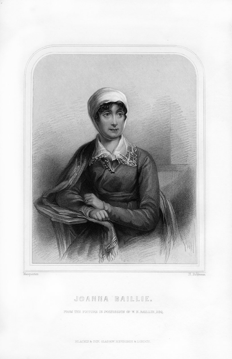 Joanna Baillie，苏格兰女诗人和戏剧家，1870年 作者 鲁宾逊