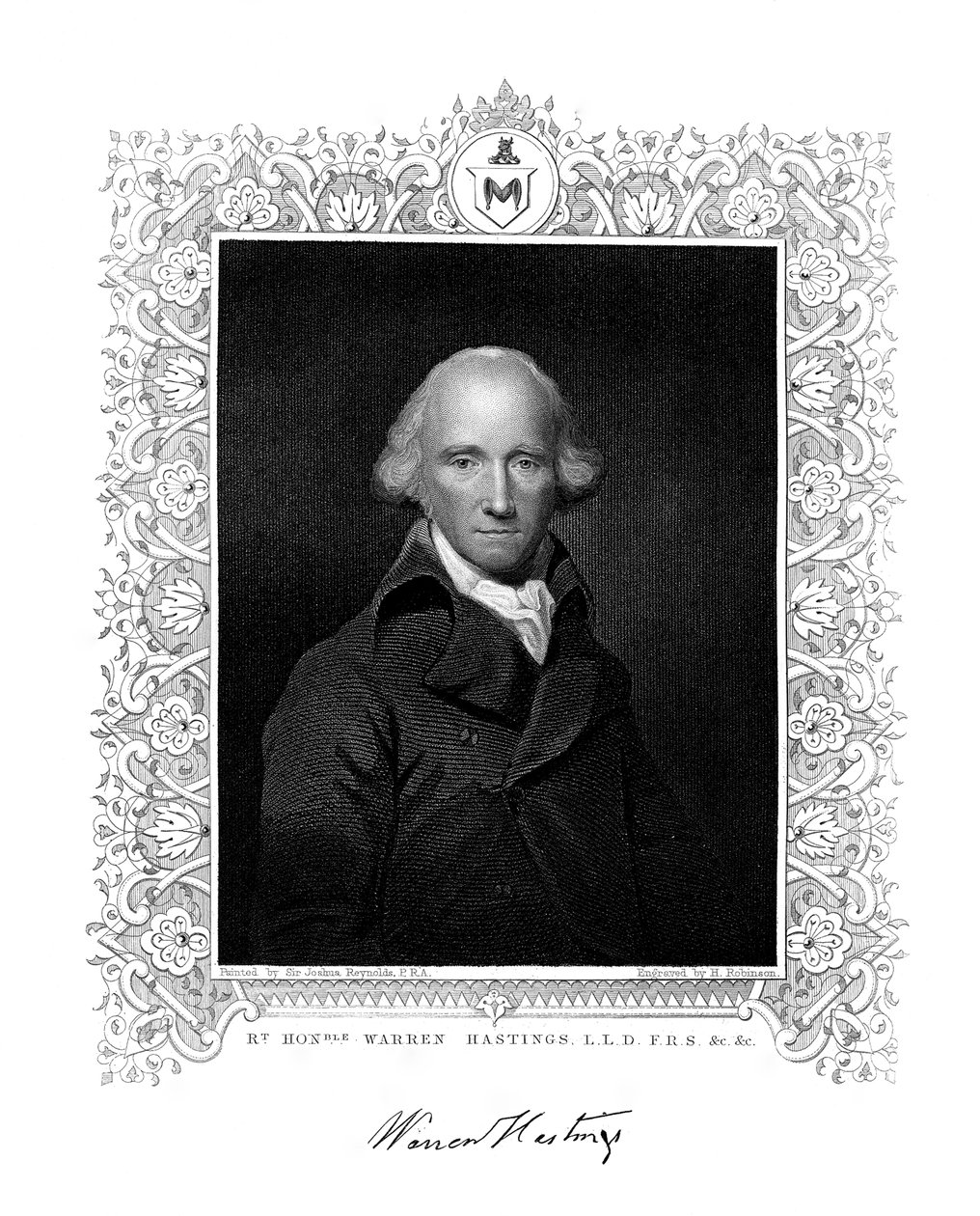 Warren Hastings，19世纪在印度的英语管理员。 作者 鲁宾逊