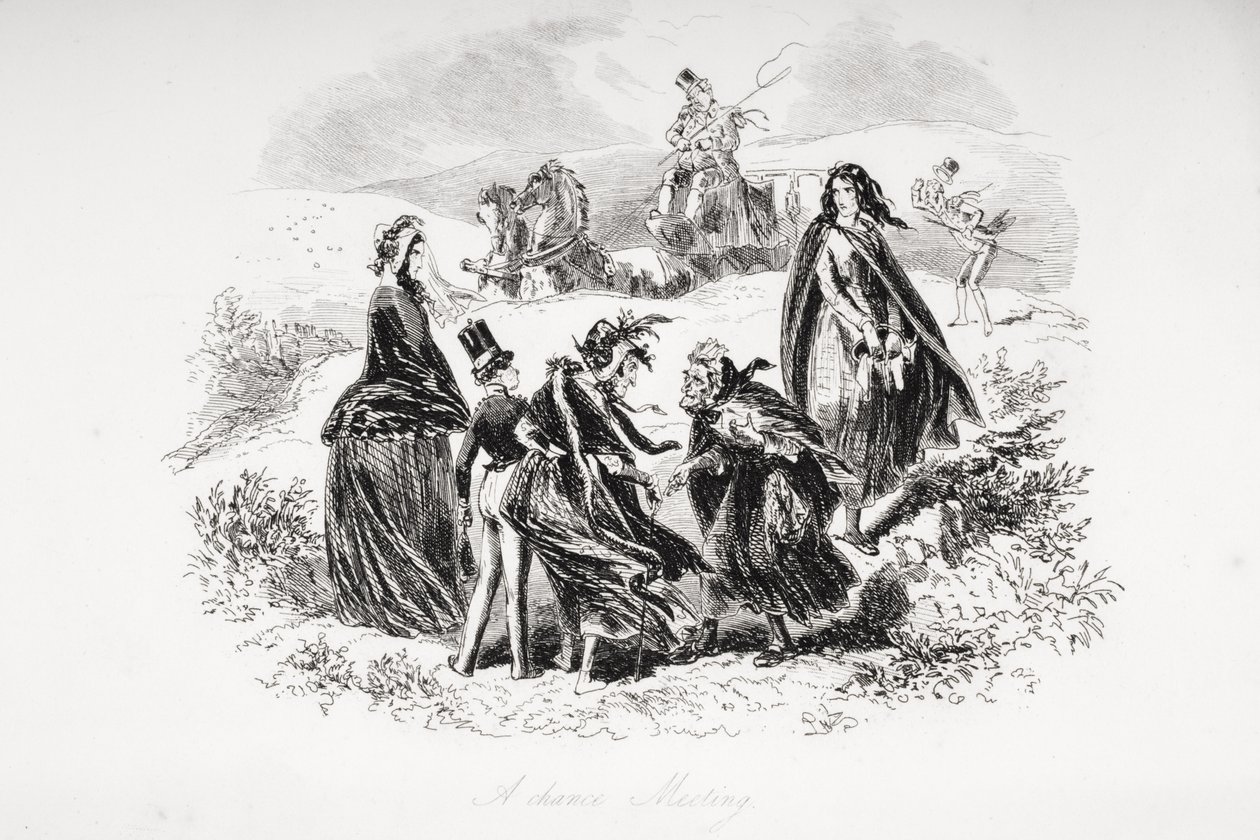 查尔斯狄更斯（1812-70）在1848年首次发表的“Dombey and Son”的插图 作者 Hablot骑士布朗