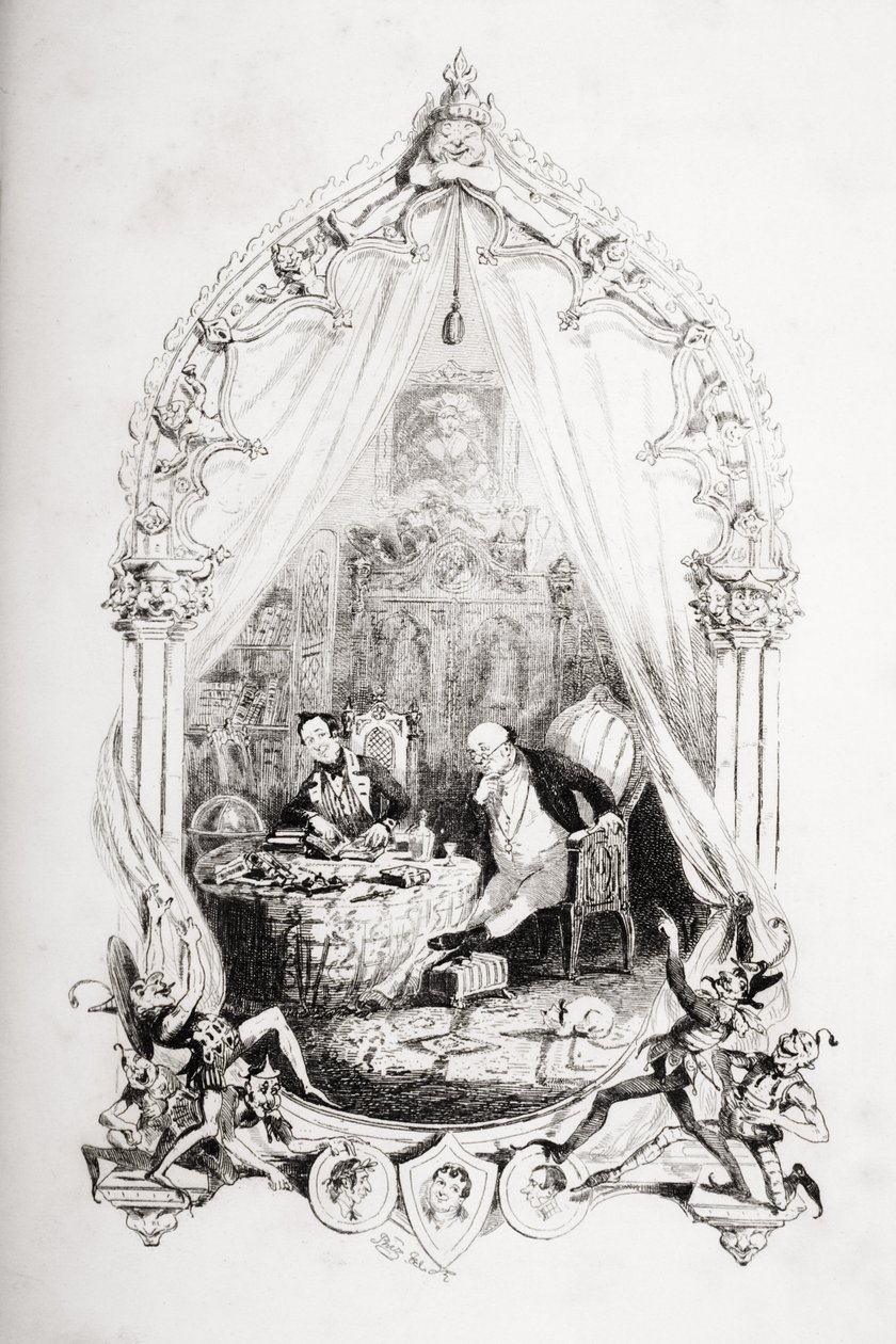 查尔斯狄更斯（1812-70）的“匹克威克论文”中的插图于1837年出版 作者 Hablot骑士布朗