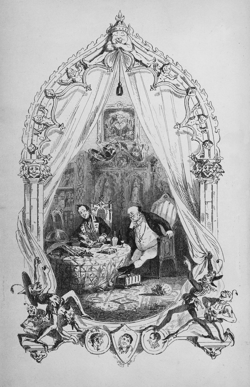 1837年出版的查尔斯狄更斯的“匹克威克论文”中的插图 作者 Hablot骑士布朗