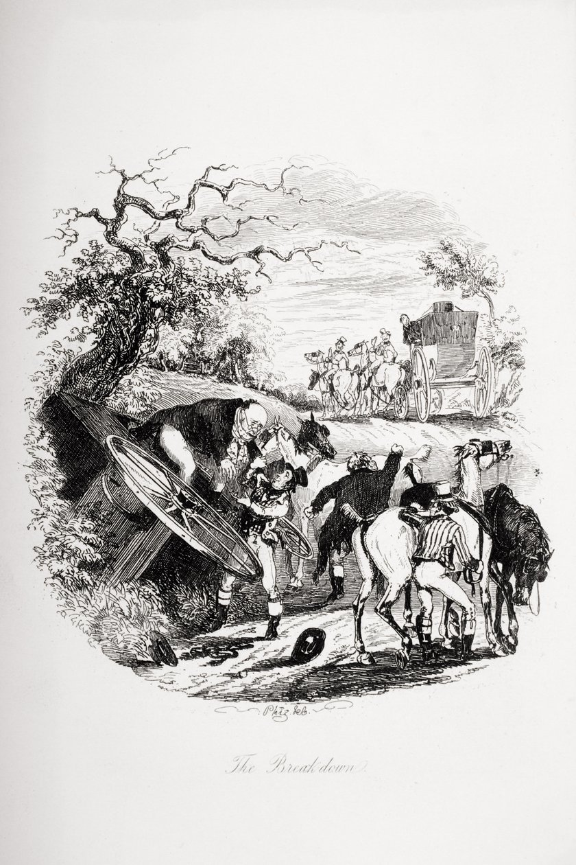 查尔斯·狄更斯（Charles Dickens，1812-70）的“匹克威克论文”（The Pickwick Papers）的故事，于1837年出版 作者 Hablot骑士布朗