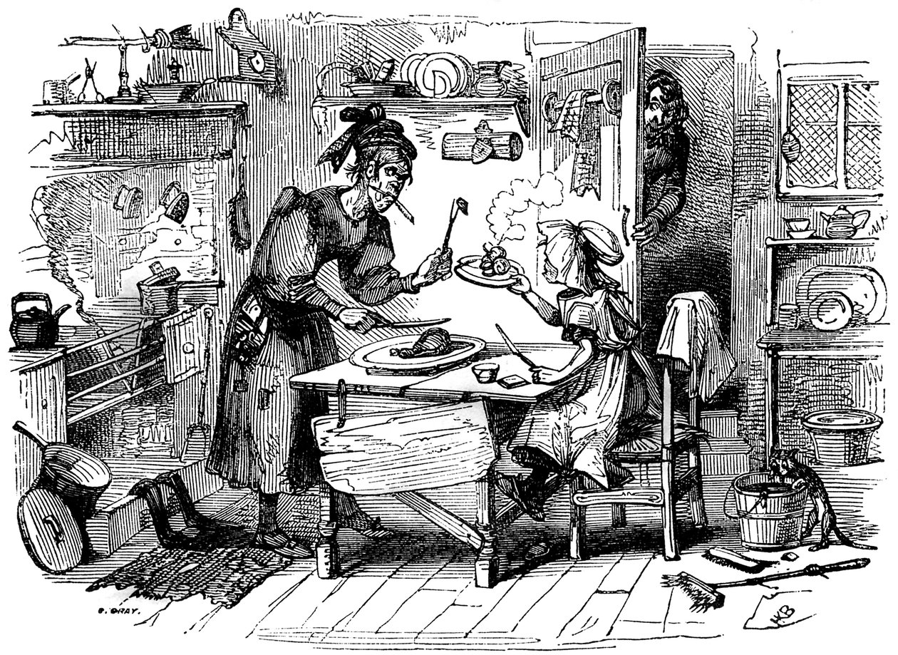 查尔斯-狄更斯的 "老古董店"(The Old Curiosity Shop) 作者 Hablot骑士布朗