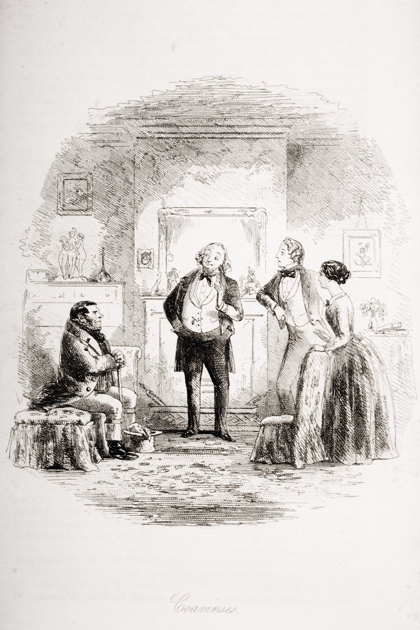 Coavinses，来自查尔斯狄更斯（1812-70）的&39;荒屋&39;的插图，于1853年出版 作者 Hablot骑士布朗