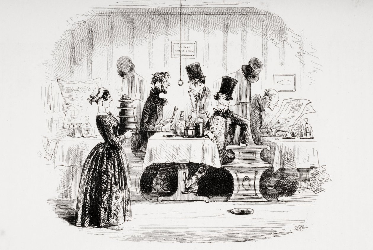 考皮先生的娱乐，来自查尔斯狄更斯（1812-70）的“荒凉之家”的插图于1853年出版 作者 Hablot骑士布朗