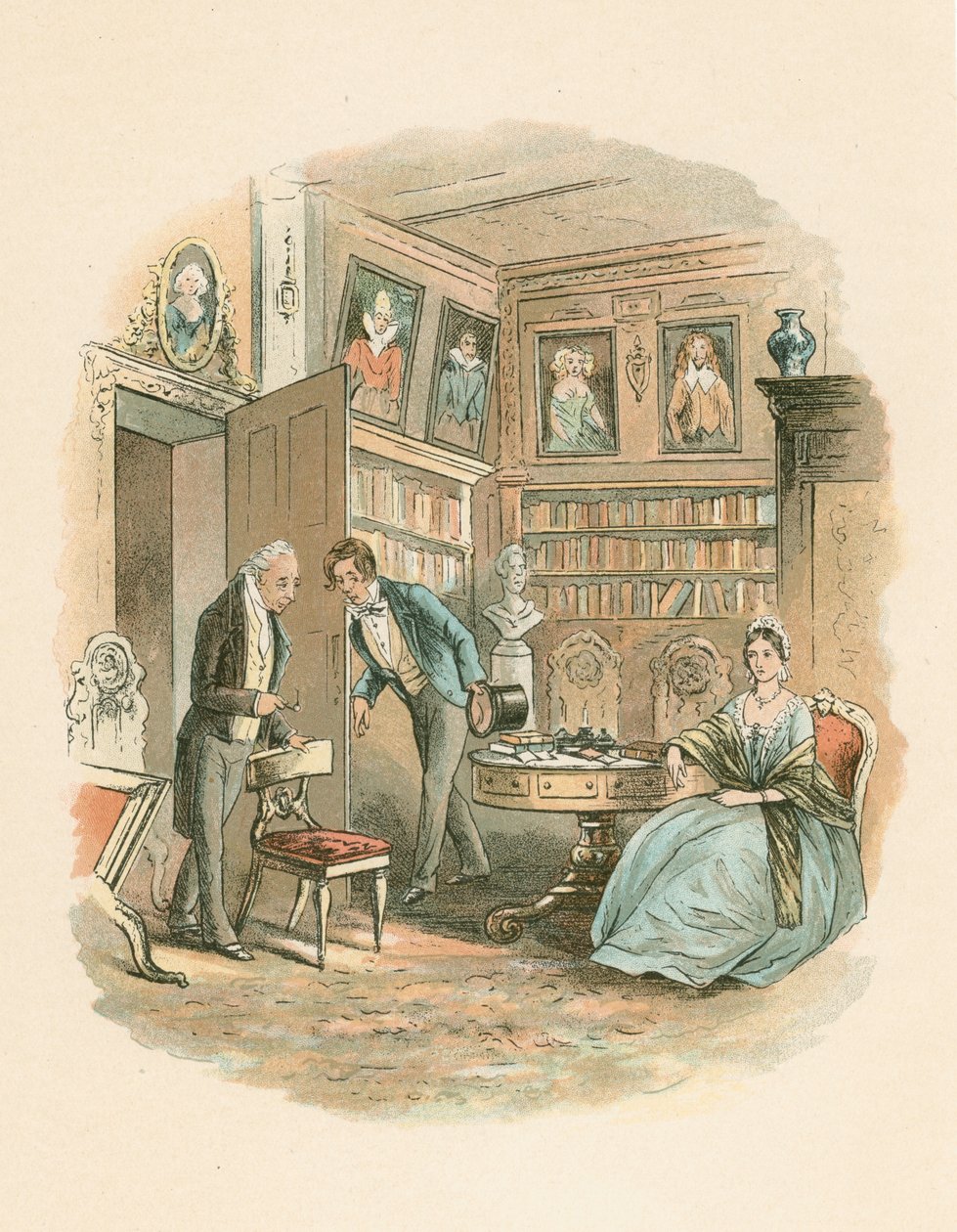 查尔斯·狄更斯（Charles Dickens）的荒凉屋景象，1852-1853年 作者 Hablot骑士布朗