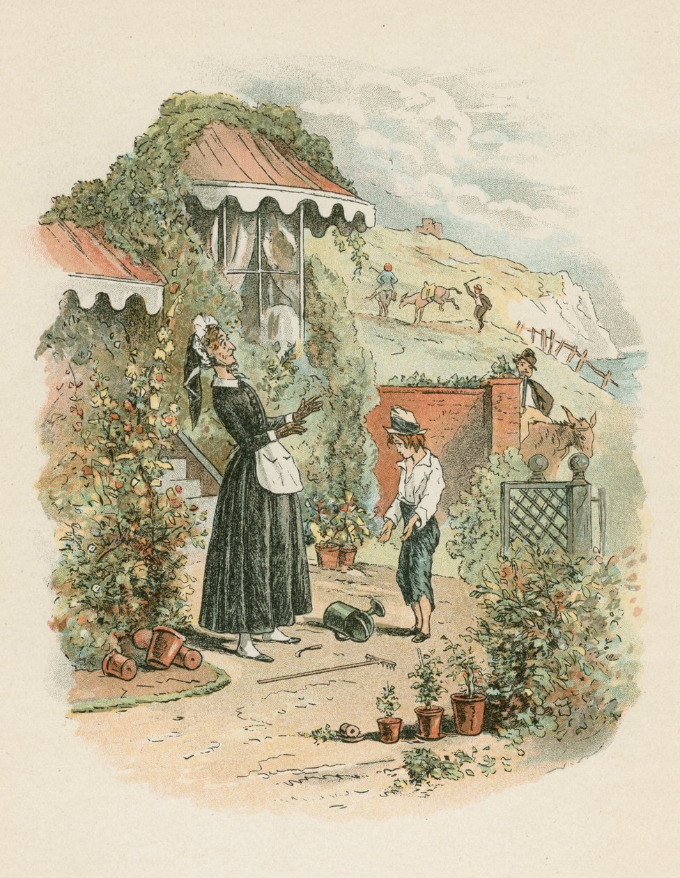 大卫·科波菲尔（David Copperfield）的场景，查尔斯·狄更斯（Charles Dickens），1849年至1850年 作者 Hablot骑士布朗