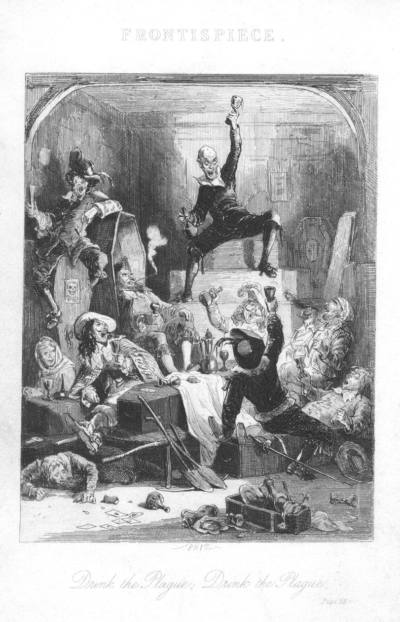威廉·哈里森·安斯沃斯（William Harrison Ainsworth）的《旧圣保罗》中的场景，1855年 作者 Hablot骑士布朗