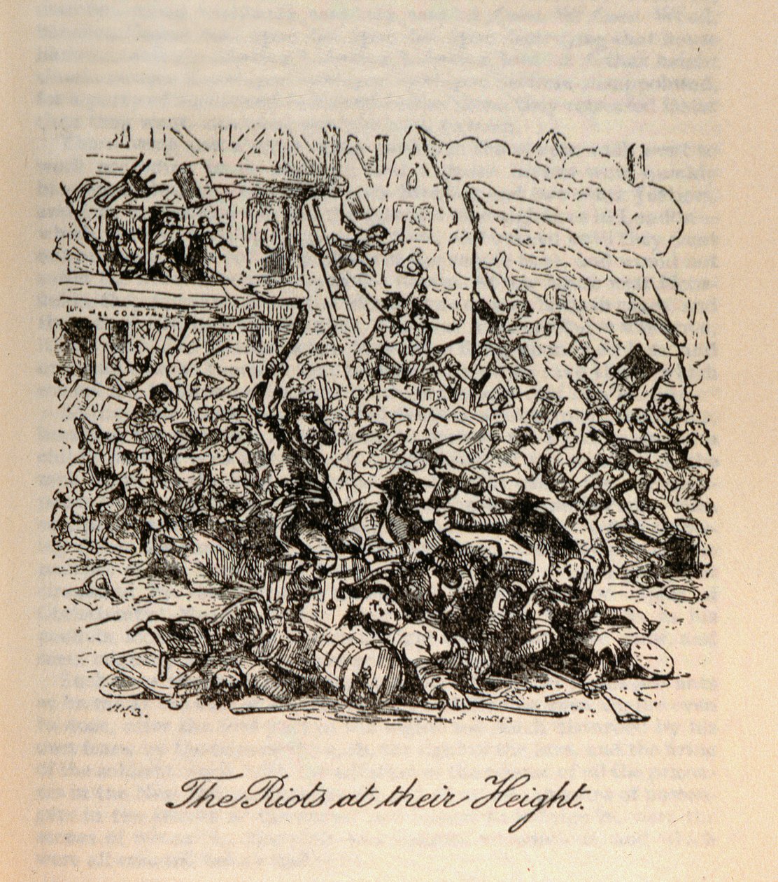 查尔斯·狄更斯（1812-70）的“Barnaby Rudge”中的“骚乱” 作者 Hablot骑士布朗