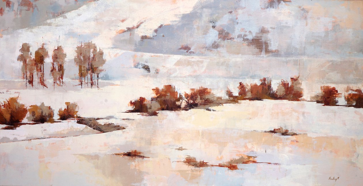 柳树 I》，约 2011 年（布面油画） 作者 哈德利·兰普顿