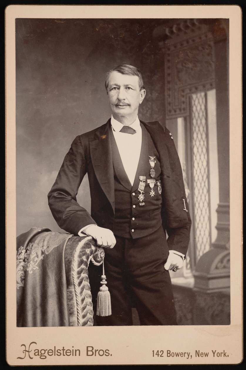 J. Watts John Watts De Peyster的肖像，1821-1907年，1896年前。 作者 黑格尔斯坦兄弟